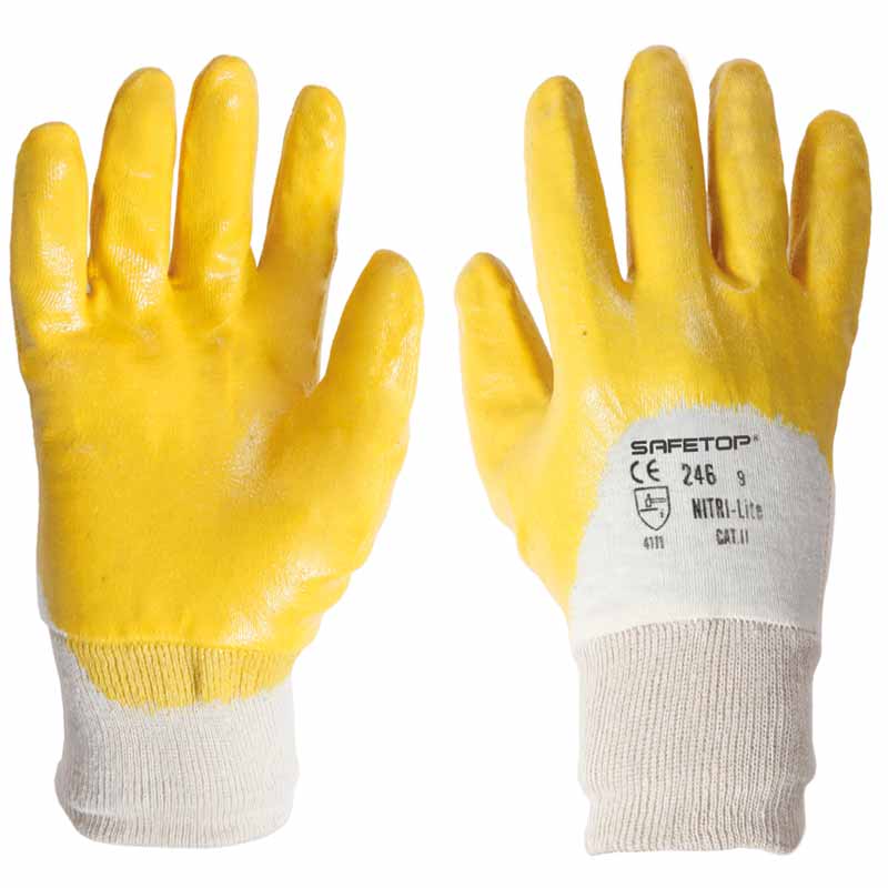 GANT ENDUIT DE NITRILE JAUNE, NITRI-LITE