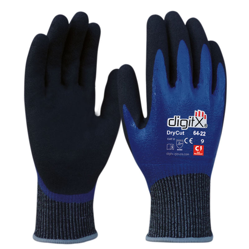 X12 GANTS ANTI-COUPURE C NITRILE, DRYCUT (5,30€/U)