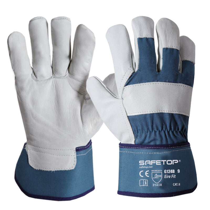 X12 GANTS MIXTE CUIR-TOILE, ERIE FIT (2,64€/U)