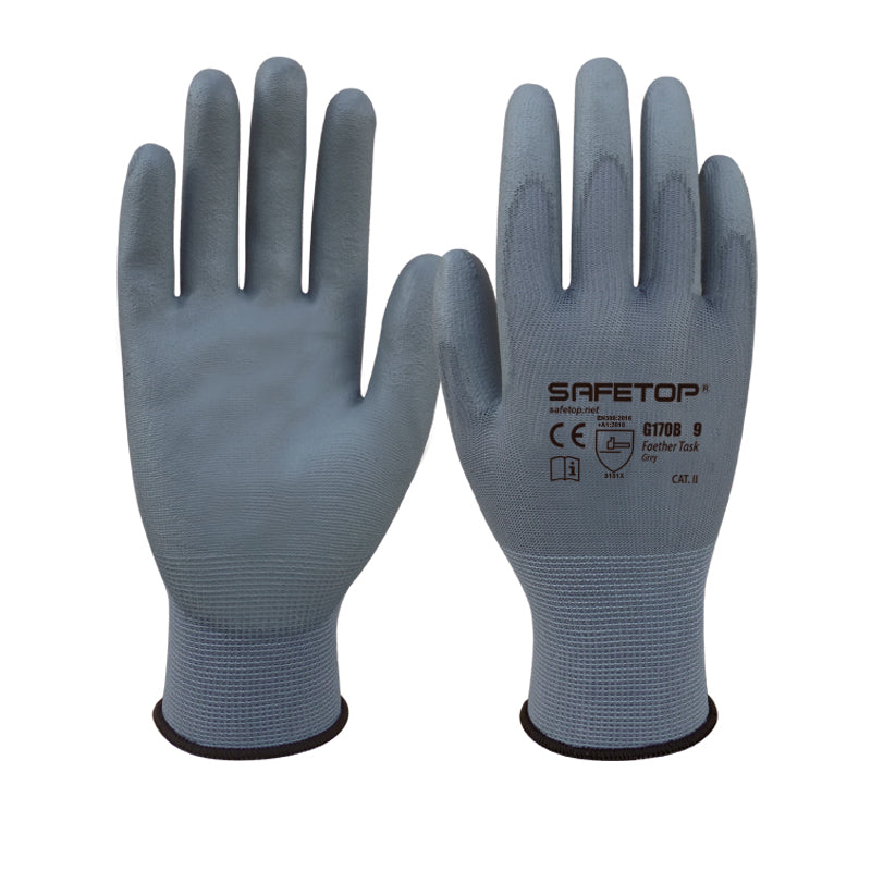 X12 GANTS EN POLYURÉTHANE GRIS (0,80€/U)