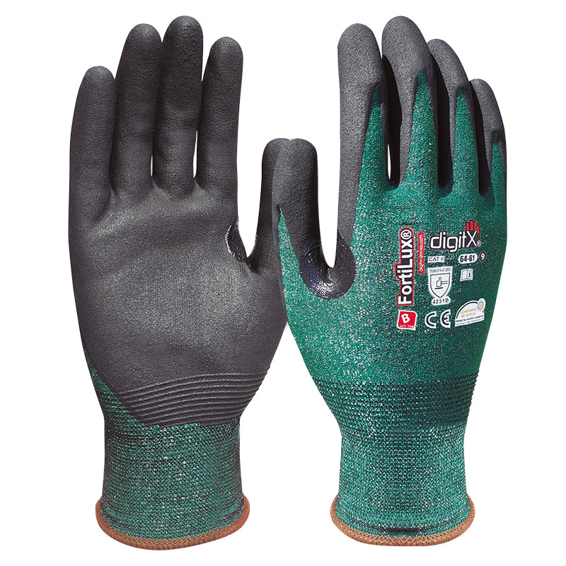x12 GANTS ANTI-COUPURE B MOUSSE NITRILE 18G, FORTILUX (2,74€/U)