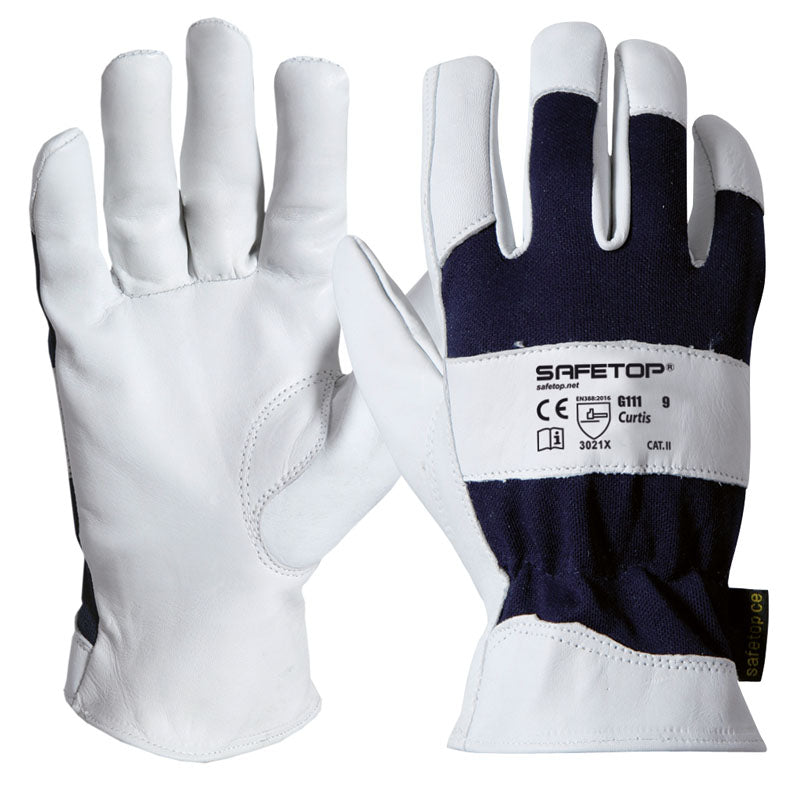 X12 GANTS  POLYESTER ET CUIR DE CHÈVRE, MICHIGAN FLEX (2,85€/U)