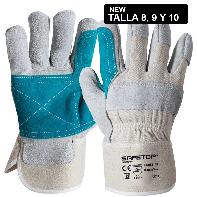 X12 GANTS MIXTE CUIR-TOILE, NIAGARA TASK (2,09€/U)