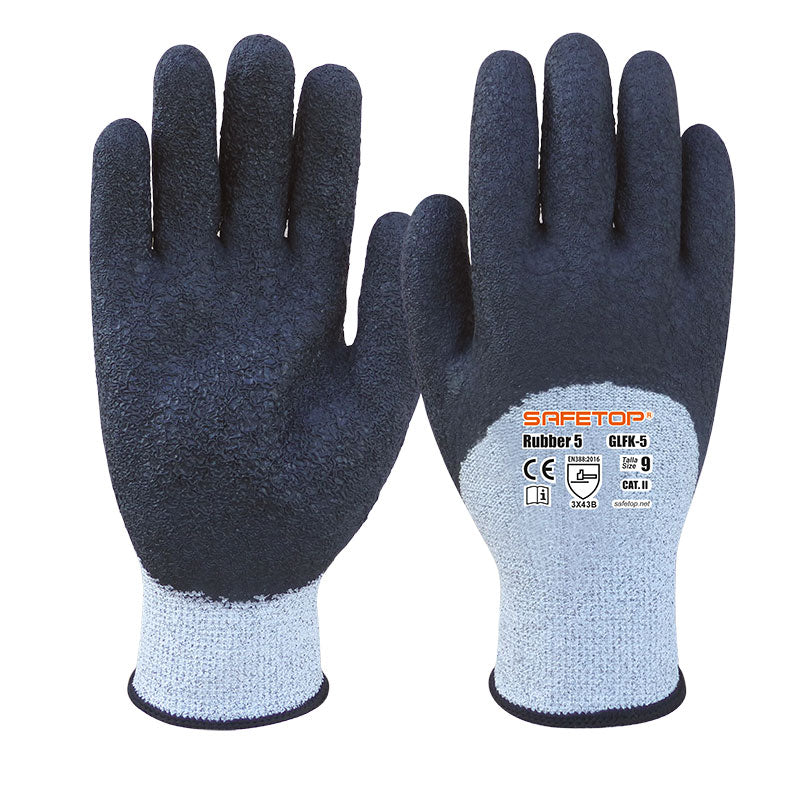 X12 GANTS ANTI-COUPURE B EN LATEX RUGUEUX, RUBBER-5 (3,81€/U)