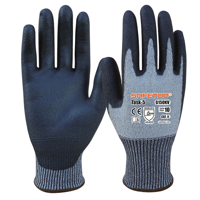 X12 GANTS ANTI-COUPURE C EN PU, TASK-5 (3,22€/U)