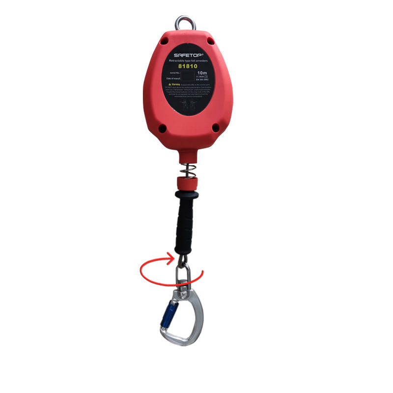 ANTI-CHUTE RÉTRACTABLE DE 15 M AVEC CONNECTEURS PIVOTANTS, TRAKTIROLL